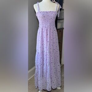 Altar'd State Lavender Floral Maxi Dress Size S